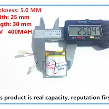 Лучший аккумулятор бренд 400 мА/ч, 3,7 V 502530 052530 MP3 MP4 MP5 элементная батарея маленький игрушечный планшет батарея