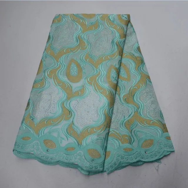 

New French fine fabric beaded fabrics, Nigerian Swiss lace with fine gem fabric