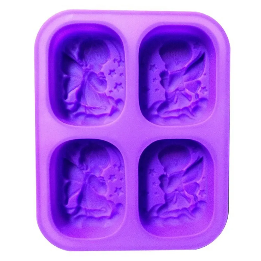 

soap molds for soap making 4 Cavity Plain Basic Rectangle Silicone Mould For Homemade Craft q90312