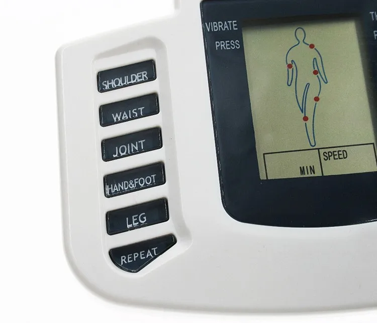 Electroestimulador Muscular for Body Relax Muscle Massager Pulse Tens Acupuncture Therapy Slipper+4 Electrode Pads+Retailbox