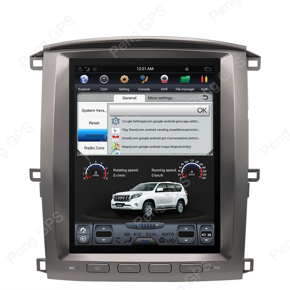 Top 12.1 Inch Android Tesla Vertical IPS Screen for Lexus LX470/LX-470 2002-2007 GPS Navigation DVD Player 4K Multimedia Headunit 4