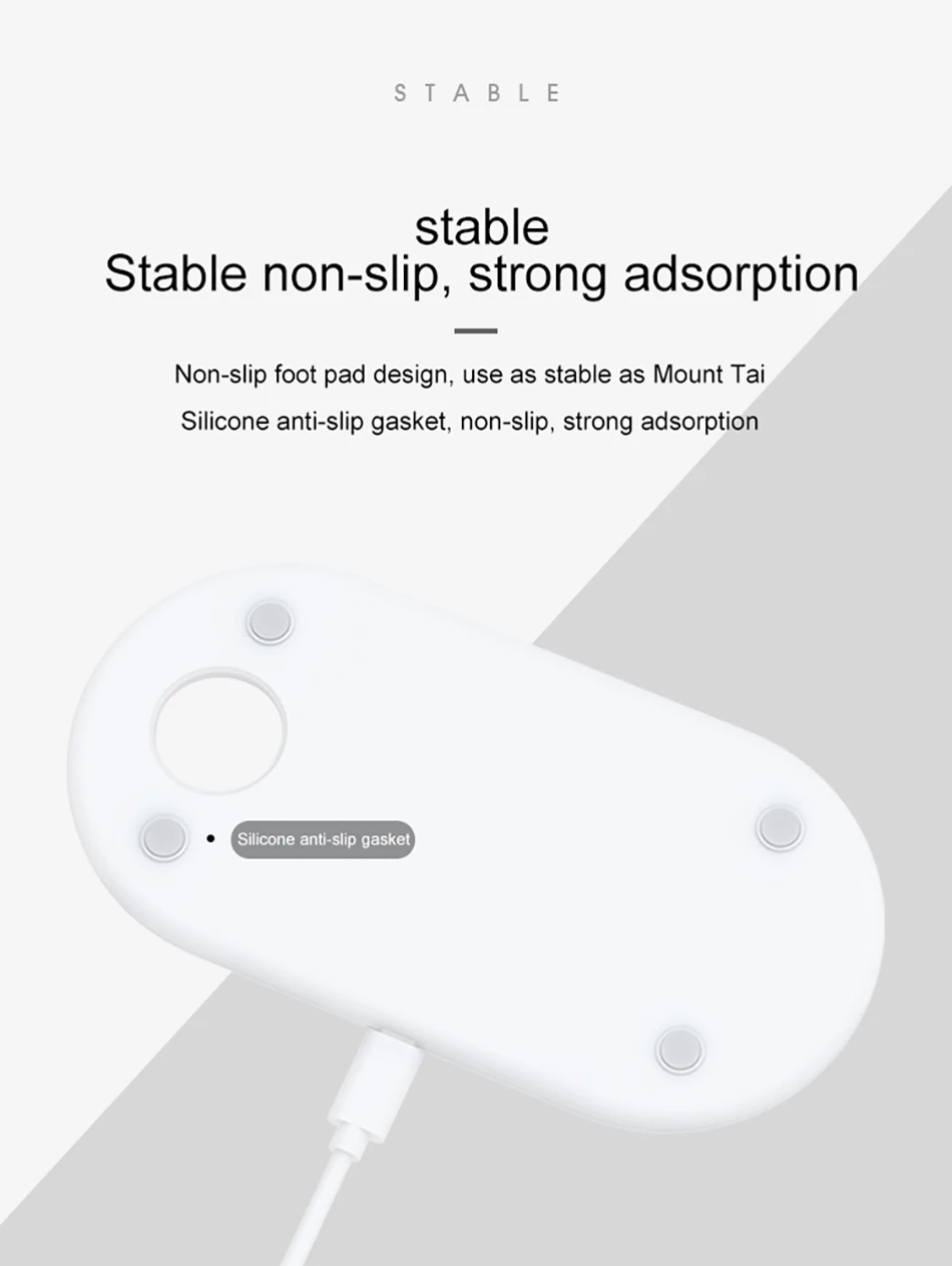 !ACCEZZ Qi Wireless Charger Fast Charging 3 in 1 For iPhone X XS Max 10W For Apple Watch Airpods USB Qi Charger Pad For Samsung (11)