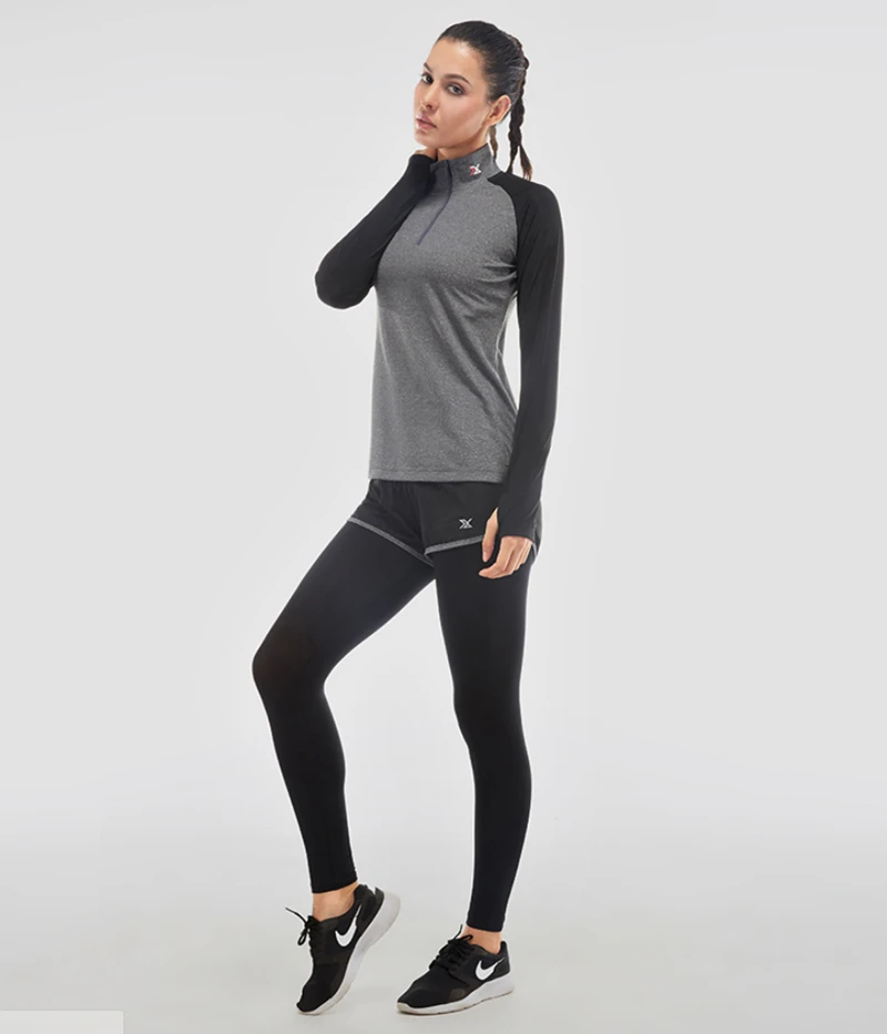 Женские рубашки Willarde с высоким воротником для спортзала и йоги, с молнией на половину длины, с длинным рукавом, для бега, фитнеса, тренировки, спорта, йоги, одежда, топы