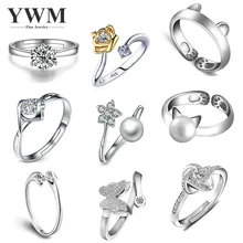 

YWM 925 Sterling Silver Ladies' Rings Fashion Rings Retro Men's Rings Opening Adjustable Ring Many Style In Store
