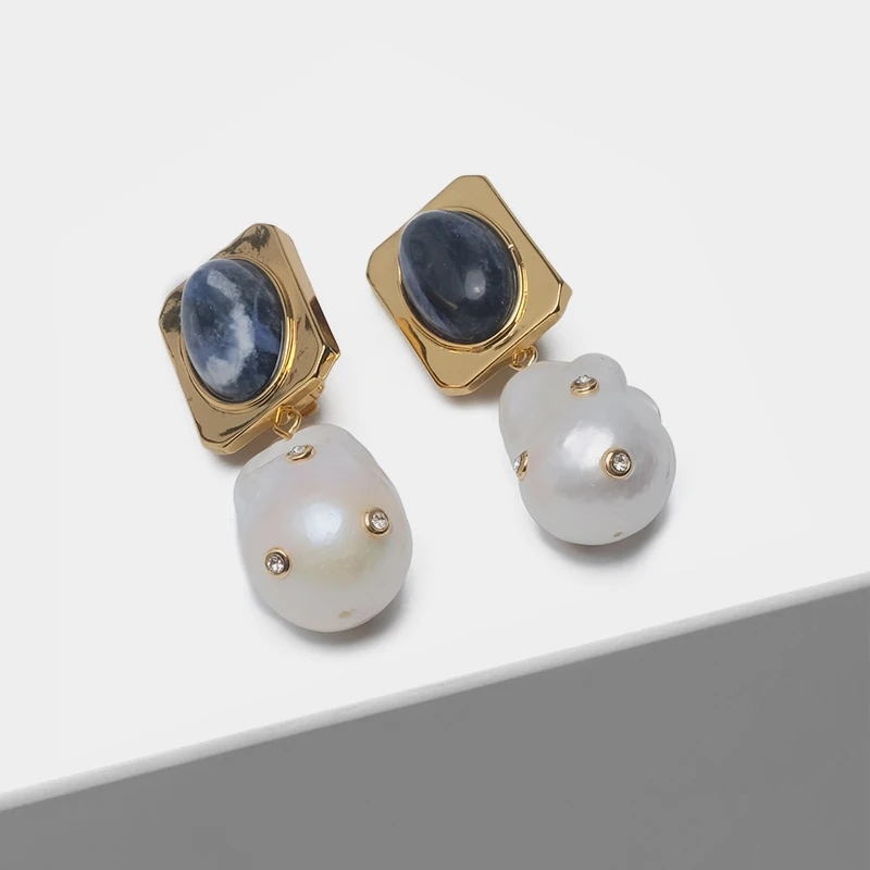 

Irregular pearl pendant fashion pearl earrings