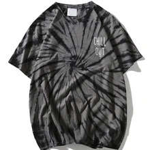 Dark Icon Chill Out Paisley Tie dying хип-хоп футболка мужская с круглым вырезом Летние футболки мужские женские хипстерские мужские футболки