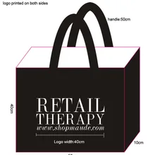 Шт./лот 1000) W50XH40XD10CM Индивидуальные Большой Многоразовый хозяйственная сумка с логотипом печатных