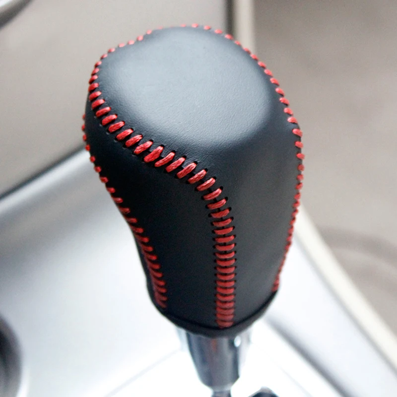 

Free Shipping High Quality Cowhide Top Layer Leather Automatic Gear Shift Collars Gear Cover For Toyota Camry RAV4