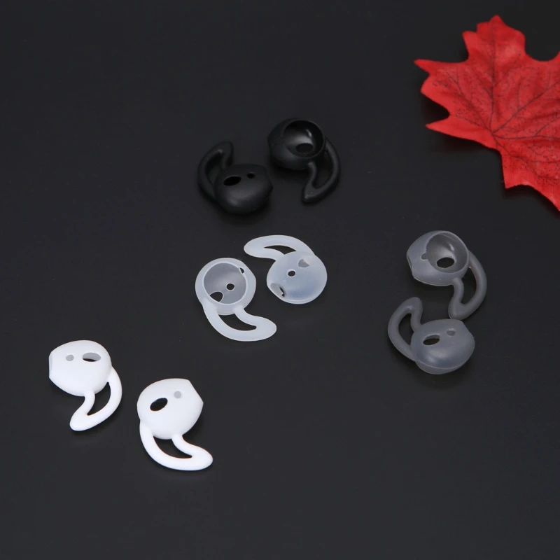4 Pairs Silicone Earphone Tips Earbuds Cover With Hook For AirPods Apple EarPods
