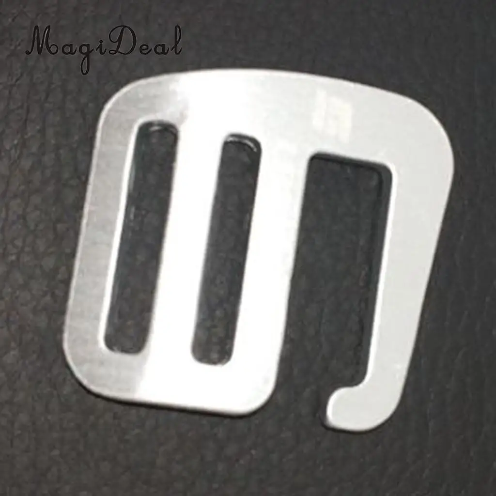 6 Pieces Metal G Hook Webbing Buckle for Backpack Bag Aluminium Alloy 25mm Silver