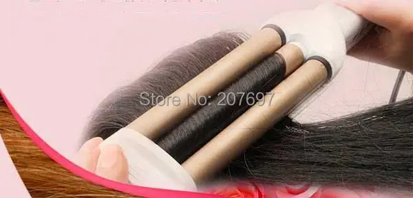 Utomatic Керамика волос, бигуди, щипцы для завивки Инструменты для укладки волос Styler бигуди Уход за волосами глубокая волна ролик Трехместный бочки