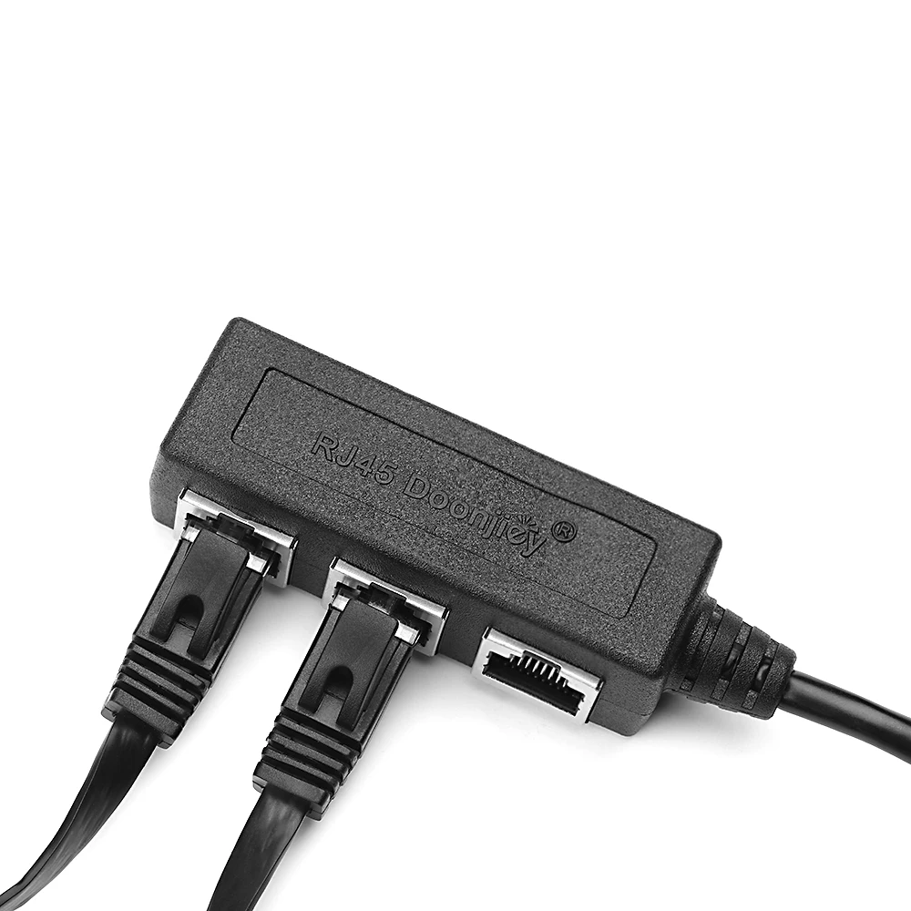 RJ45 1 to 3 Socket Network LAN Cable Splitter Ethernet Cord Adapter Connector