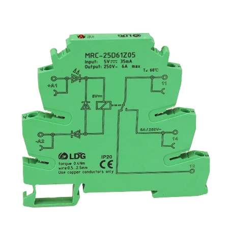 MRC-25D61Z05 плавный пуск PLC модуль реле 5VDC вход 6A 250VAC/DC выход СВЕТОДИОДНЫЙ электромагнитный контакт реле контроль напряжения 1Z