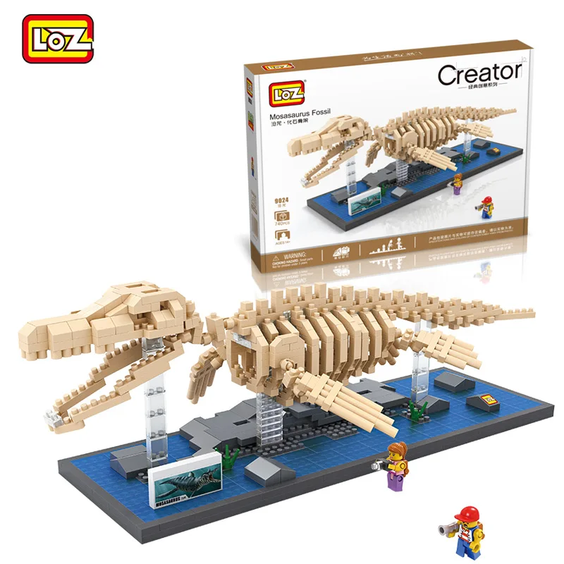 

Party Gift DIY Blocks Dinosaur Fossil Series LOZ New Mega Educational Building Blocks Kids DIY Assemble Mini Bricks Model Toys