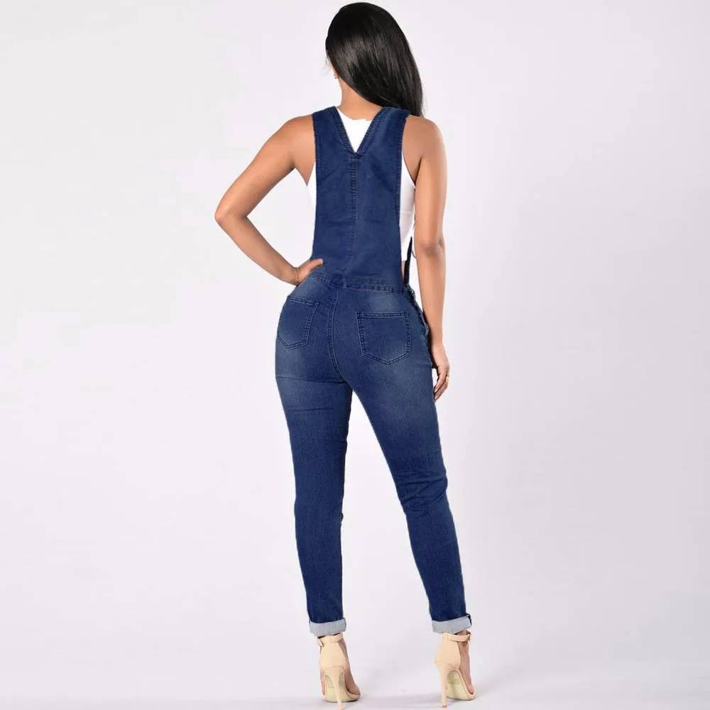 Повседневный джинсовый комбинезон, комбинезоны, обтягивающие рваные джинсы с высокой талией для женщин, эластичные узкие брюки Combinaison Pantalon Femme Jean 20