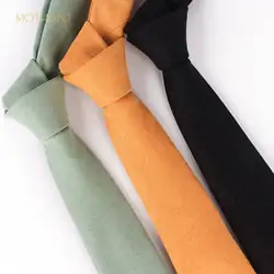 Профессиональный Повседневный галстук, Одноцветный, узкий, замшевый цветной макарон, монохромный, для мужчин и женщин, с галстуком
