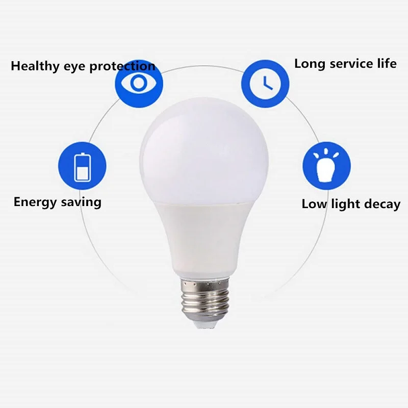 E14 E27 Светодиодный светильник пластиковый пакет алюминиевый t-лампочка свет 220 в домашний светодиодный светильник Лампада светодиодный 6 Вт лампа повышенной яркости bombilla светодиодный