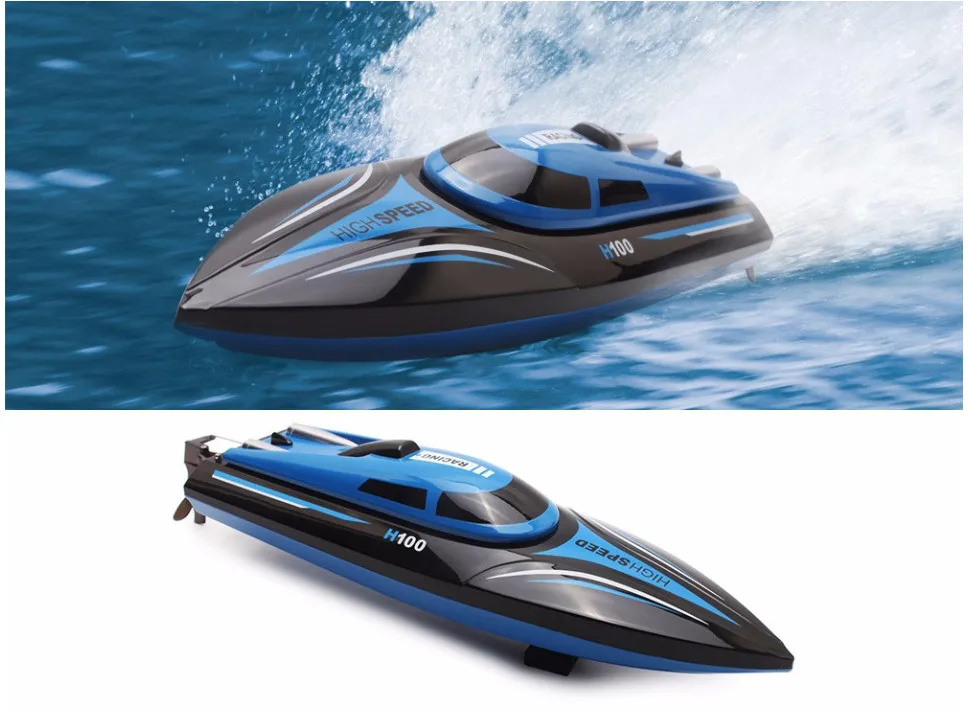 

High Speed Racing RC Boat with 2.4GHz 4 Channel 30km/h Remote Control Boat with LCD Screen Toys For children Toys Kids Gift