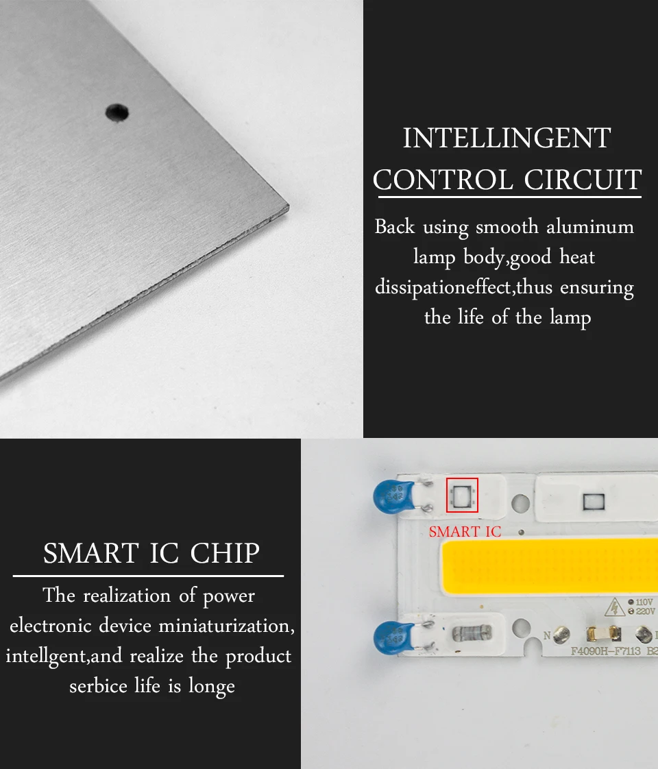 Светодиодный COB чип лампа 30 Вт 50 Вт 100 Вт 150 Вт смарт IC драйвер AC110V/220 В DIY для Светодиодный прожектор проектор Замена сада