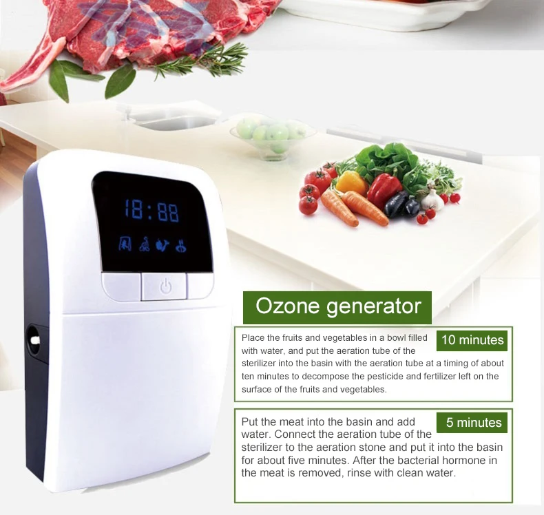 DMWD портативный генератор озона Электрический озонатор ионизатор очиститель воздуха Disinfector фрукты овощи воды еда прибор для стерилизации