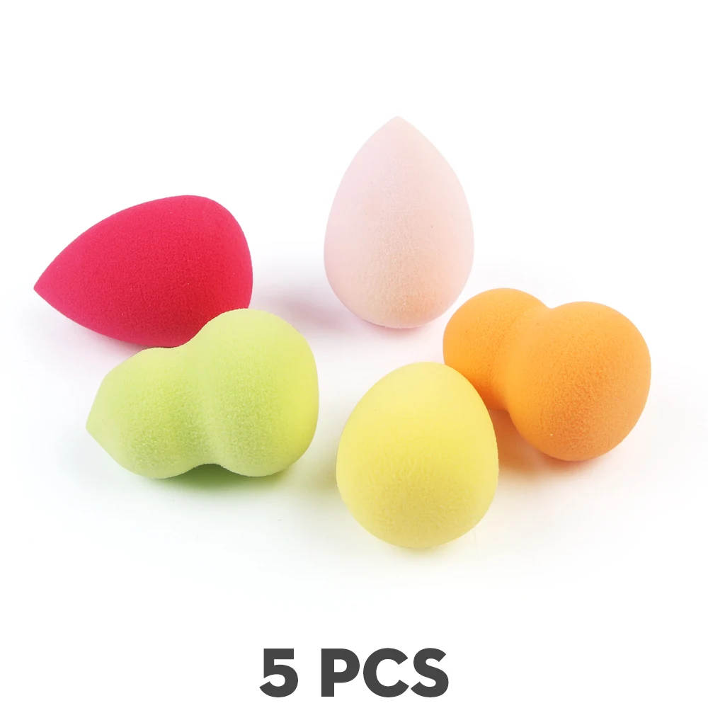 

Wholesale 5pcs/set Multi Shape Sponge Makeup Sponge Bigger in Water Foundation Face Makeup Puff