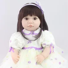 2016 New Arrival 22inch 55cm Handmade Silicone Reborn Baby Doll Soft Touch Lifelike Baby Alive Boneca Dolls Free Shipping