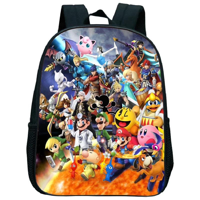 New Hot Super Mario Smash Bros Children School Bag Baby Small School Bags Kindergarten Schoolbag Cute Kids Backpacks Kawaii