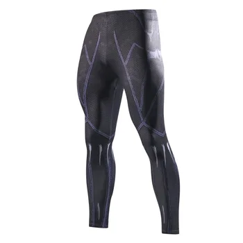 

Newest 3D Printed Black Panther Compression Pants Men Fashion Brand Exercise Leggings Men Casual Skinny Pants Fitness Trousers