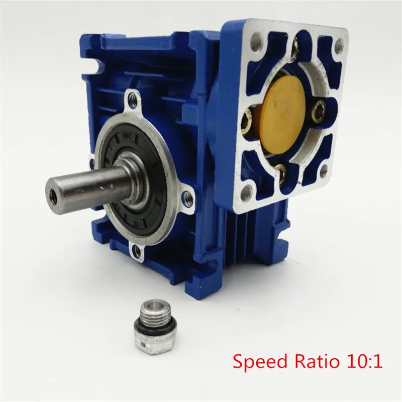 Tamaño 75 ángulo recto Gusano Gearbox 25:1 ratio 56 Rpm Motor Listo Tipo nmrv