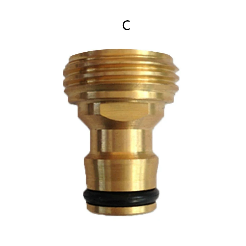 Новая Резьбовая латунная садовая Металлическая насадка на шланг соединитель для садового шланга адаптер быстрые разъемы для водопроводной полива оросительной системы - Цвет: C