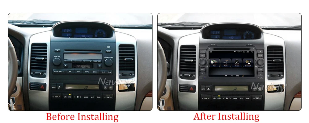 Excellent NaviFly Android 8.1 auto radio car multimedia player for Toyota Prado 120 2002-2007 GPS navigation Stereo Audio Player head unit 3