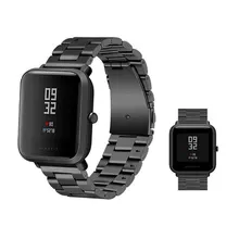 Сменный металлический ремешок для Xiaomi Huami Amazfit Bip BIT Lite, Молодежные умные часы, носимый браслет, ремешок для часов 20 мм