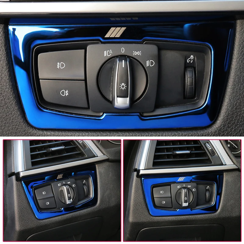 Аксессуары для BMW F30 F34 320i 3 серии переключатель фар из нержавеющей стали кнопки