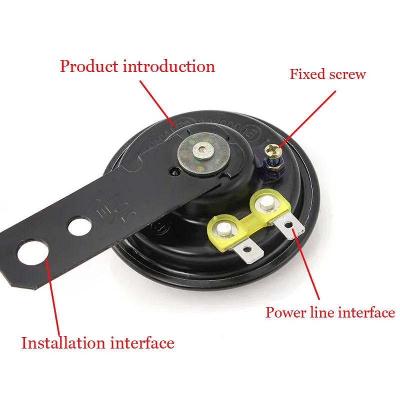 1 пара DC 6 В черный металл 105db рог велосипед Electrombile Мотоцикл Скутер громкий звонок для Honda YAMAHA Suzuki мопед грязи ATV