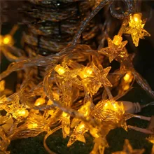 10 м 100 пятиконечные звезды светодиодный свет полосы гирлянды для рождественской свадебной вечеринки домашние украшения для комнаты 110 V/220 V