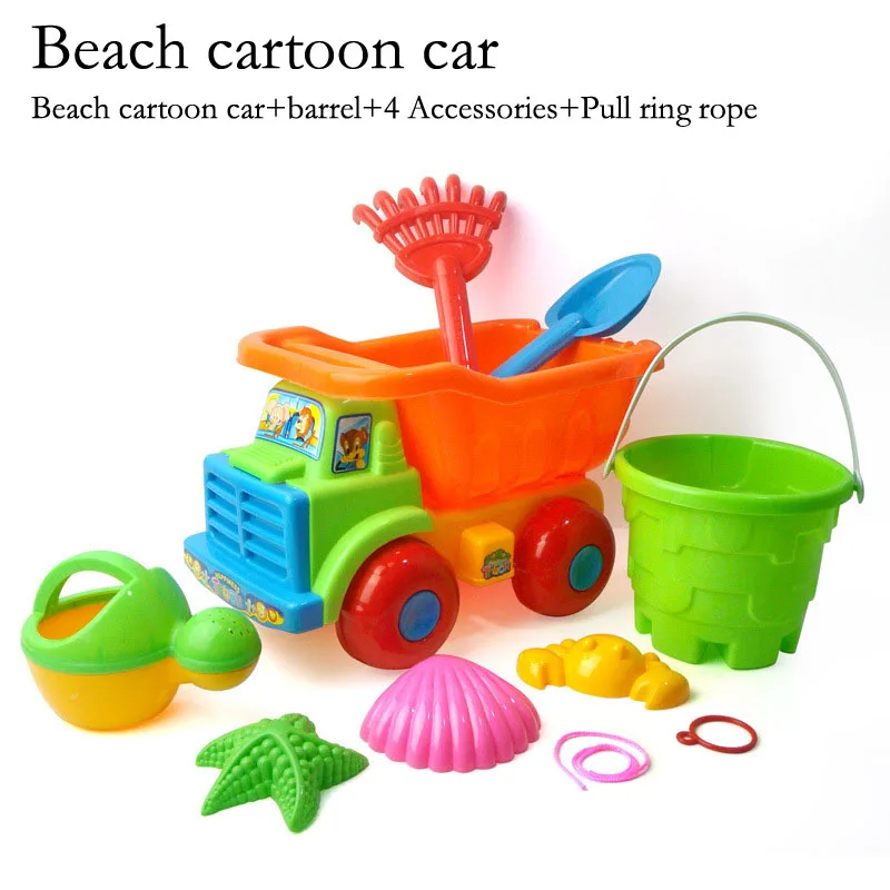 Пляж игрушечный автомобиль играть песок песочные часы лопатой ведро пляж игрушки костюм большой ребенок играет в воде