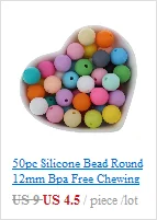 QHBC 10pcs Silicone Unicorn Baby Teether Rodent BPA Free Newborn Teething Necklace Pendant Infant Chews Nurse Gift Toys Horse