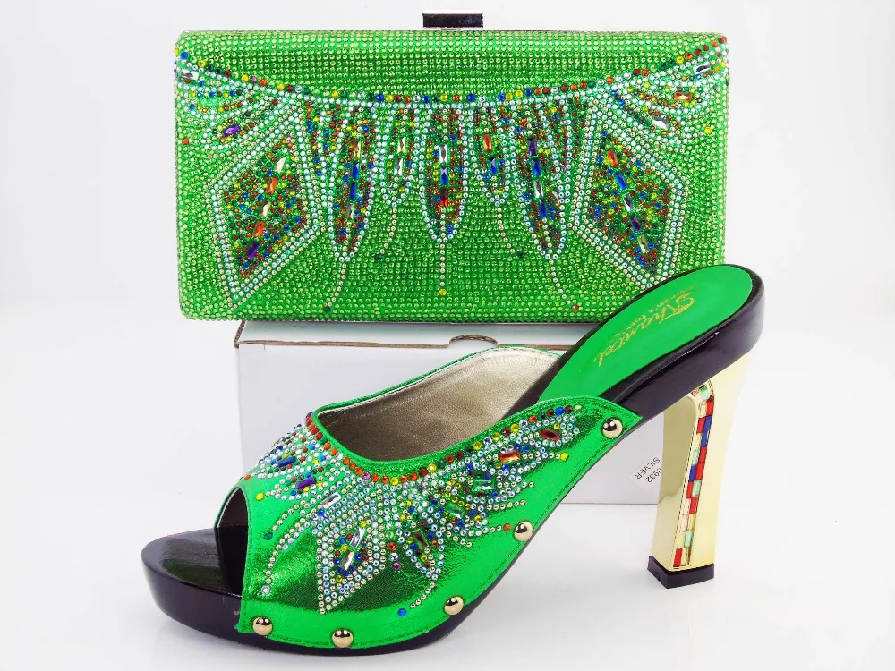Newest fashion African font b party b font font b shoes b font and bag to