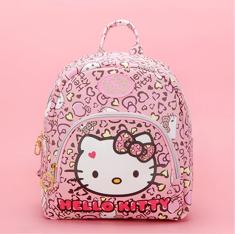 Новый детский школьный рюкзак из искусственной кожи hello kitty