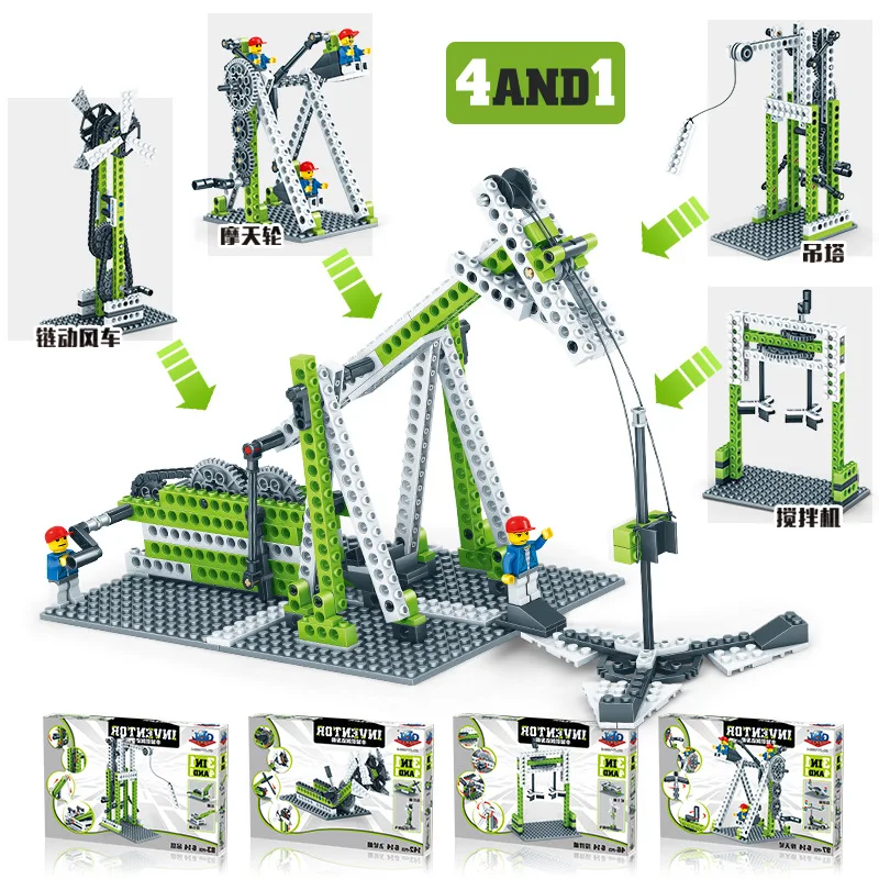 

Deformation DIY Gear Technology Building Block Wheel Rotating Children's Intelligence Creative Machinery Assembly Toy Collection