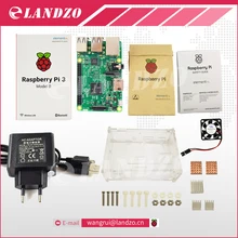 D Raspberry Pi 3 Model B starter kit-pi 3 board / pi 3 case /EU power plug/heat sink