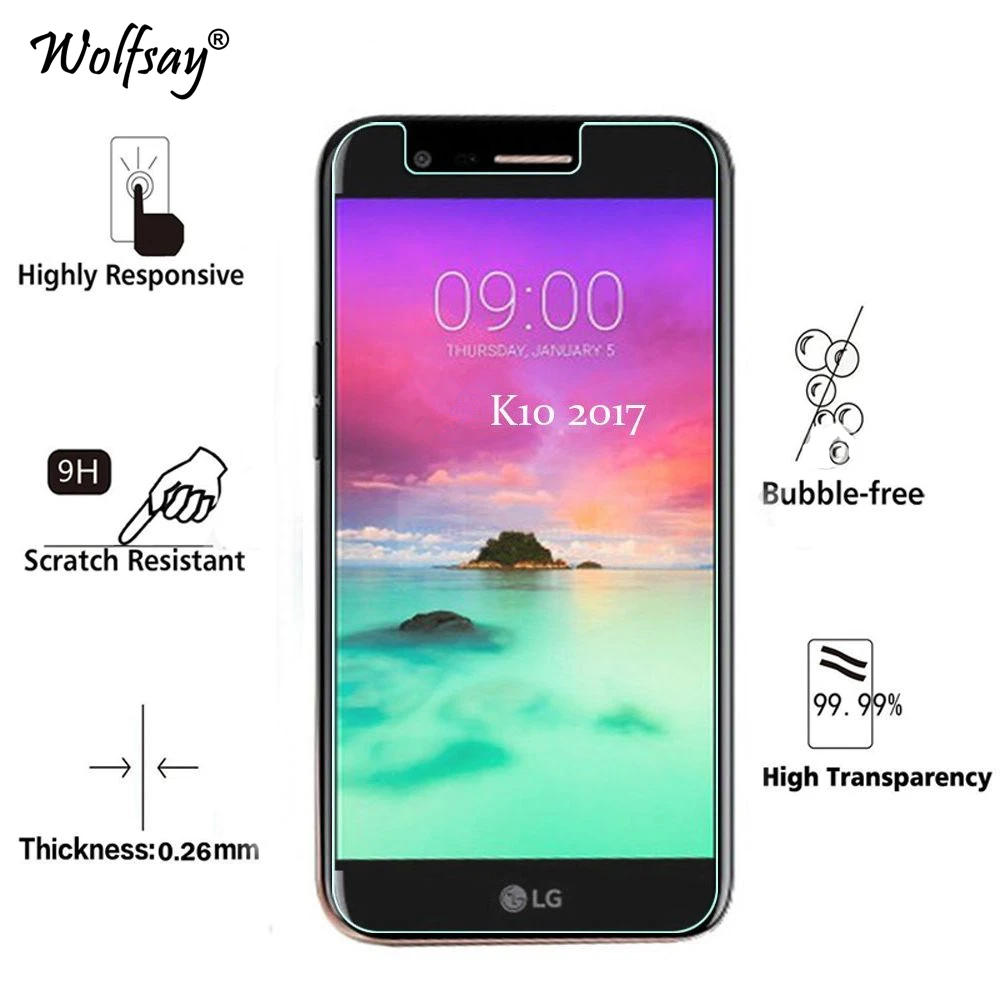 2 шт. закаленное стекло СПС LG K10 2017 Защита экрана для LV5 X400 M250 M250N пленка телефона |