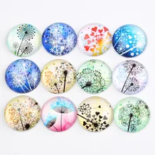 Reidgaller микс Одуванчик фото круглый стеклянный кабошон 8 мм 12 мм 20 мм 30 мм 40 мм diy flatback ювелирные изделия для сережек подвески