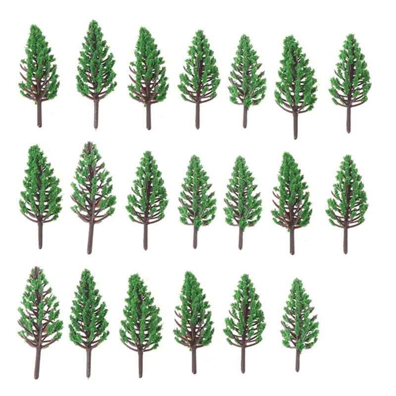 

20pcs Model Trees Park Street Railroad House Layout Green Landscape Scenery
