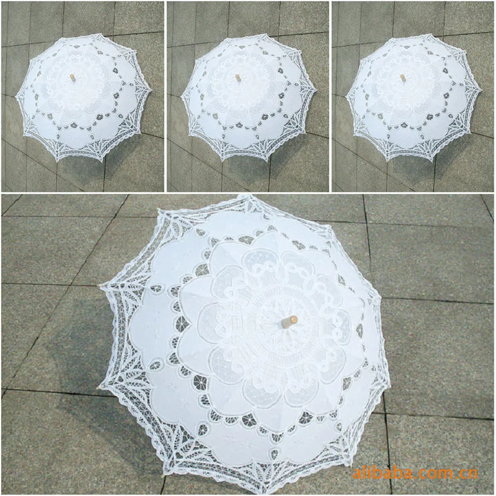 hot Battenburg Lace Parasol and Fan set Wedding Umbrella Fan Set Lace And Wedding Umbrella Parasol