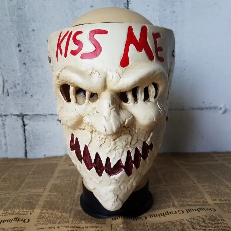 The Purge 3 Mask Kiss Me Halloween Fancy Dress Horror Costume Election Year NEW 