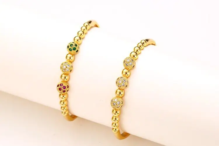 MxGxFam Multicolor Crystals Ball Bangles and Bracelets for Women 18.5 cm Fashion Jewelry From XP