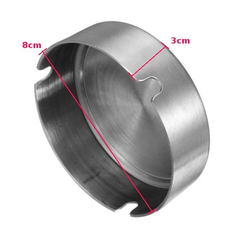 Stainless Steel Ashtray Metal Cigarette Ash Holder Cigar Jar Home Hotel Restaurant Bar Internet Cafe Smoking Accessories stainless steel ashtray,cigarettes ashtray,metal ashtray
