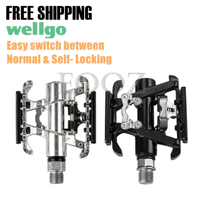 

Genuine Wellgo C099 MTB Bicycle Double-sides Ball Bearing Pedal Self-locking Pedal Dual Purpose Free Shipping