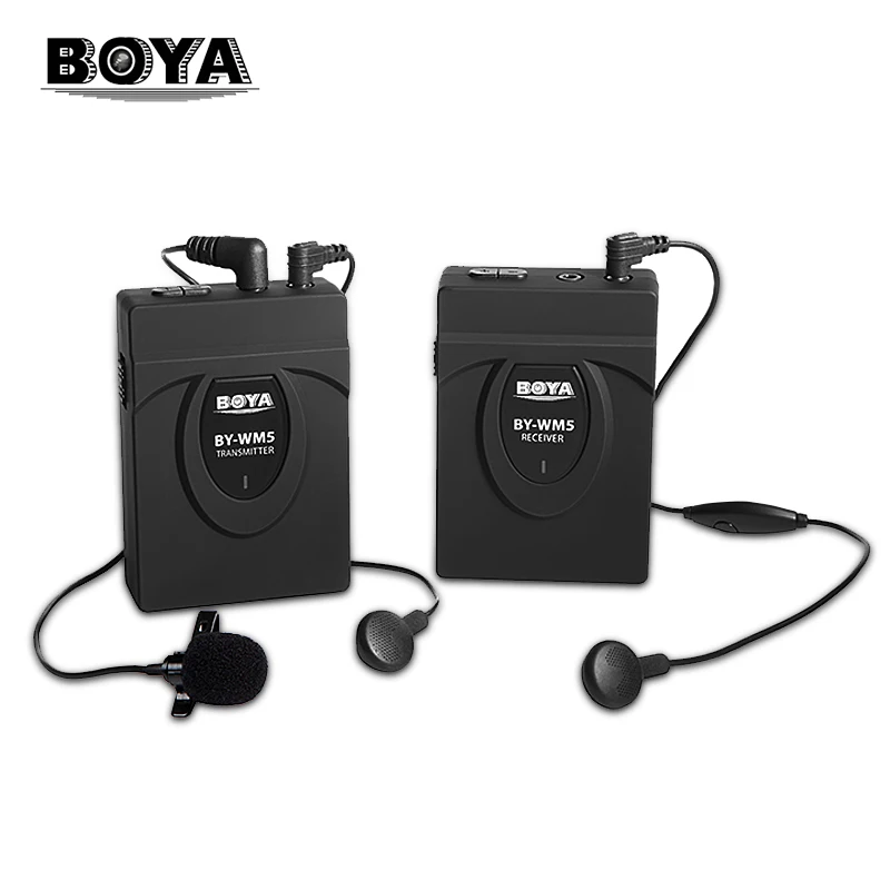 

BOYA BY-WM4 Pro WM5 UHF Wireless Lavalier Lapel Microphone System for ENG EFP DV DSLR Camera Camcorders Audio Recorder for Canon